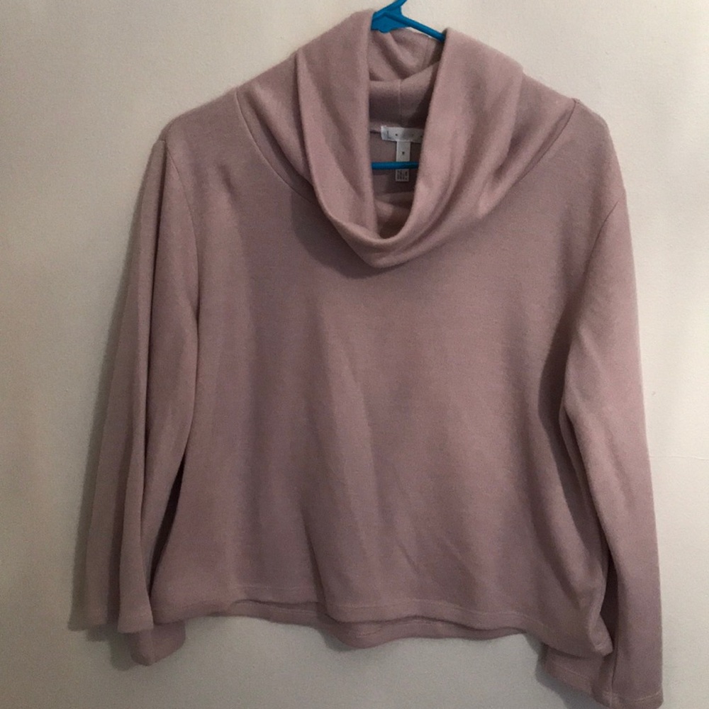 Cowl Neck, Crop Sweatshirt